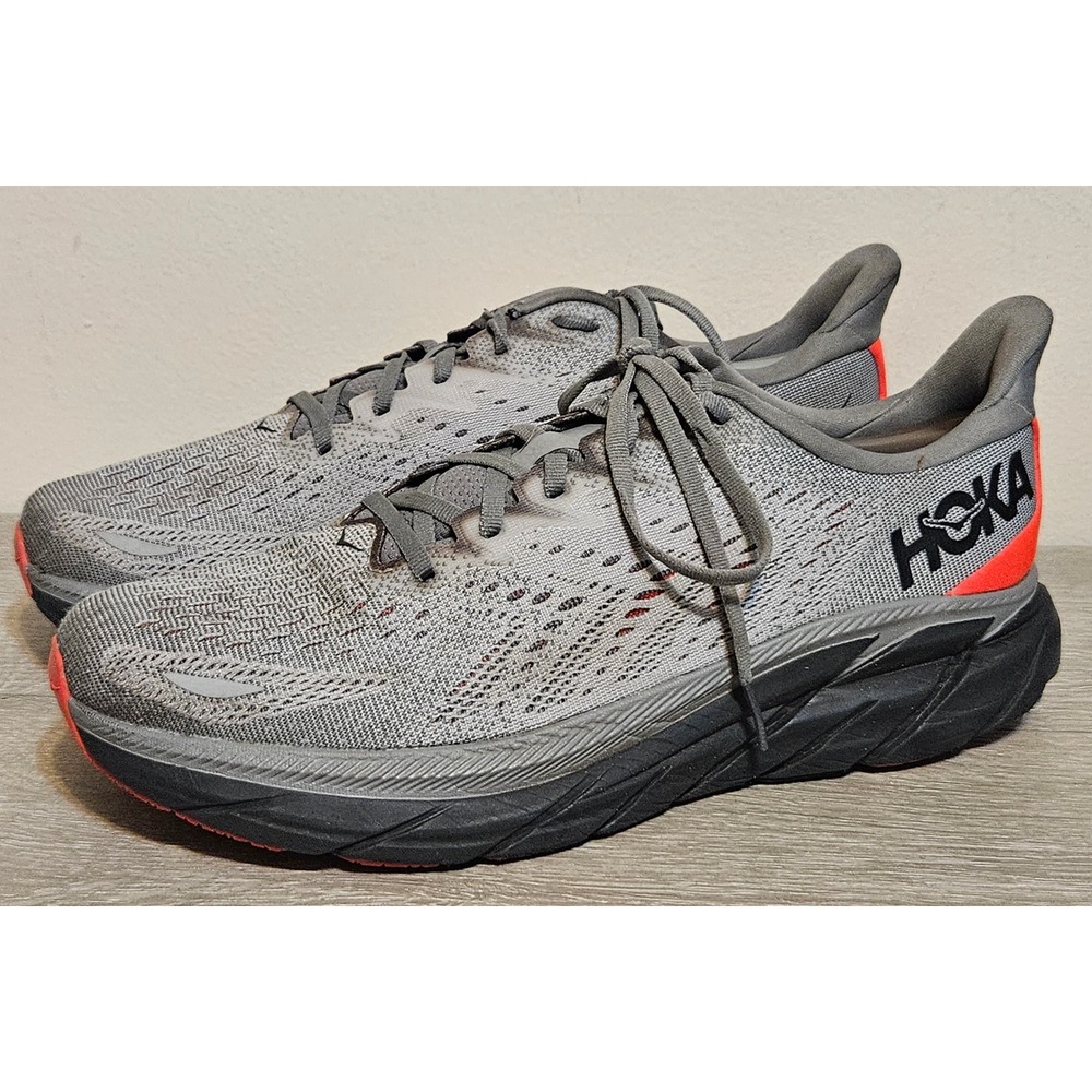Women Hoka One One Clifton 8 Gray Pink 1119394 SDPK Woman's Size 11 B